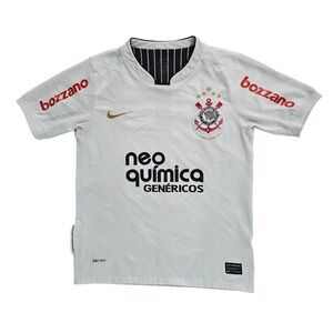 Nike Corinthians Mens M White 2010 Centenary Home Jersey Soccer Sportswear
